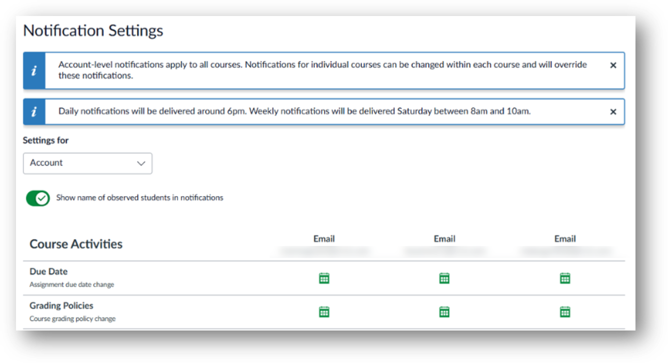K12 School (OLS) How to Set Up Notifications